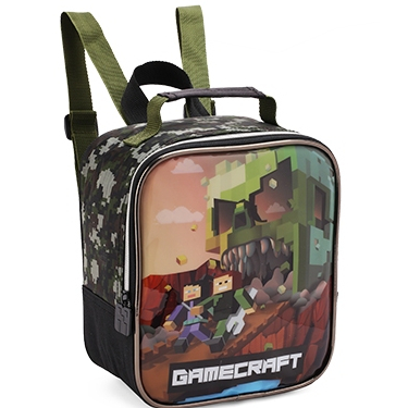 Lancheira Termica Infantil Escolar Gamer Gamecraft Estilo Craft Mine Masculino Meninos