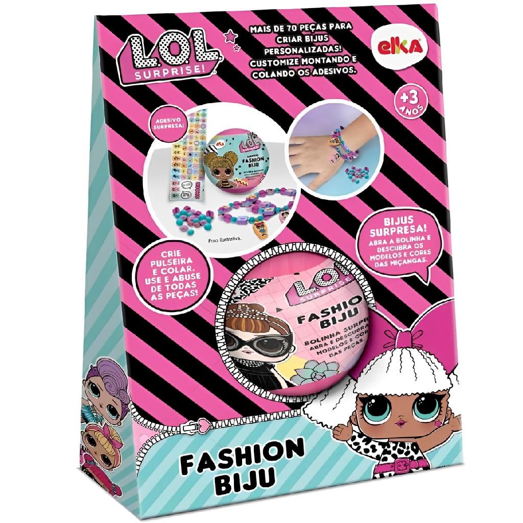 LOL Surprise Fashion Bijus Conjunto Jóias Surpresa +70 Acessórios - Elka