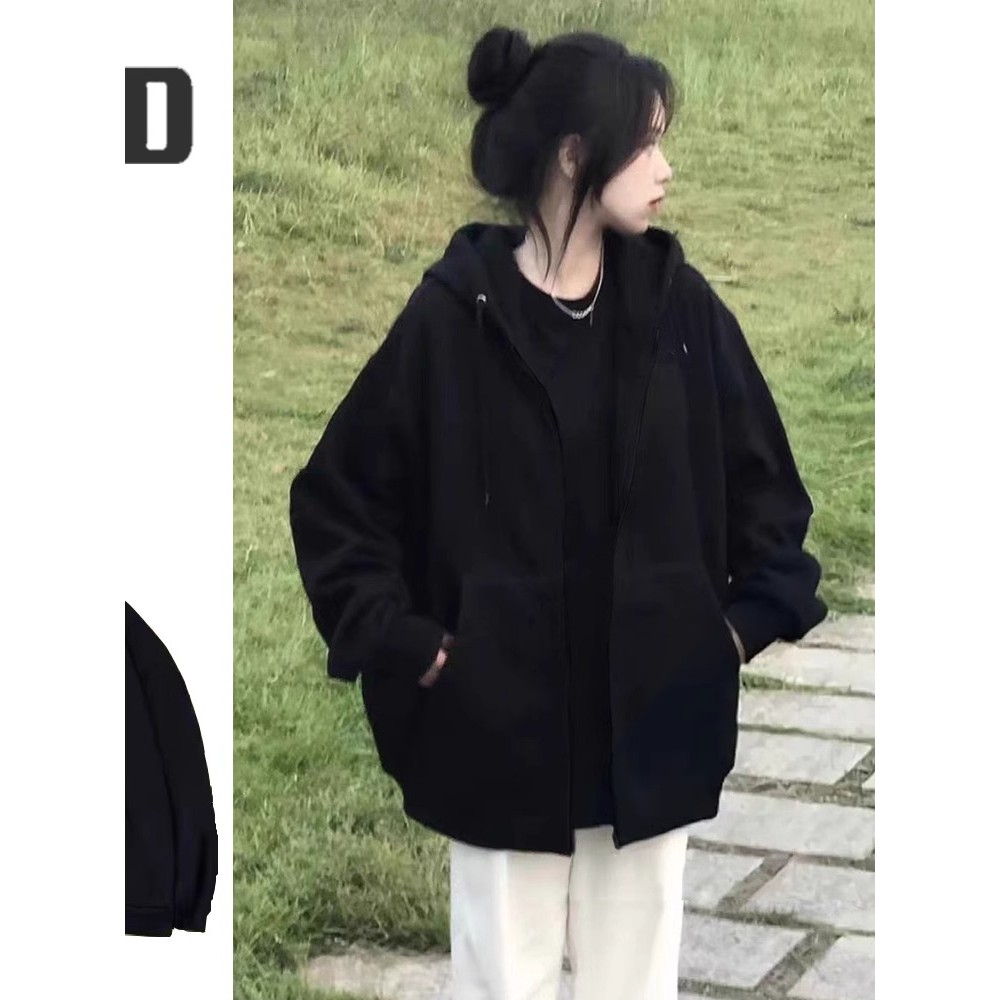 Preto estudante moletom senhoras outono inverno 2026 novo estilo de venda quente moda All-match estilo Preppy moda jaque