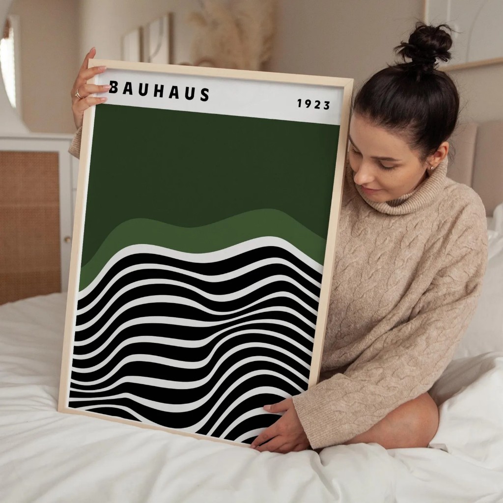 Quadro Decorativo Geométrico Moderno Bauhaus Para Sala, Quarto ou Escritório – Urban Flat No1