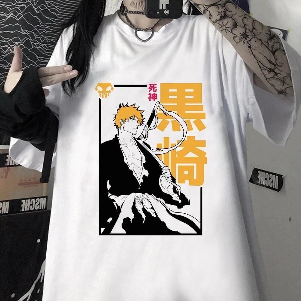 Camiseta Básica Ichigo Anime Bankai Soul Kanju Japanese Geek Style Unissex