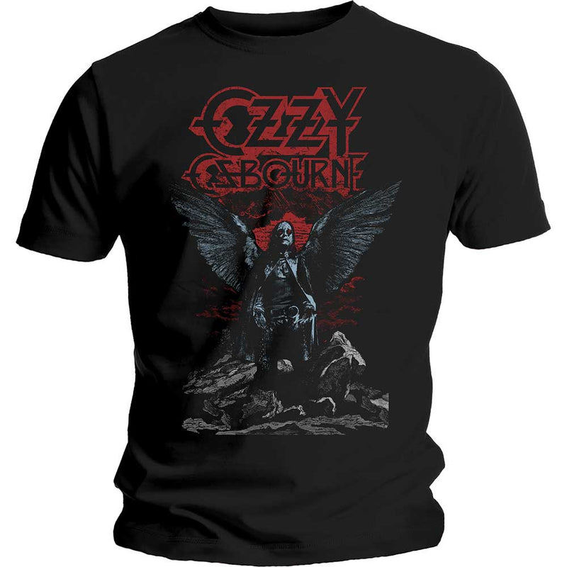 Music.Soul Camiseta Unissex Ozzy Osbourne Angel Wings Estampa Atemporal Elegante Moderna Casual