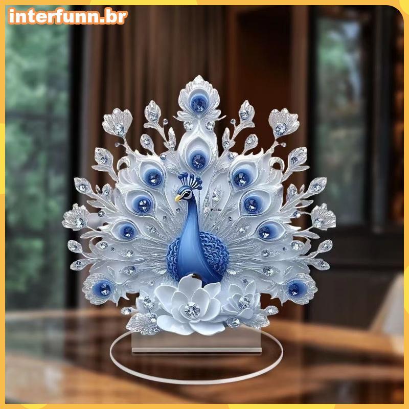 Figura INTER Peacock-Ornamento De Mesa Elegante Para Decoração De Escritório E Presentes De Inauguração