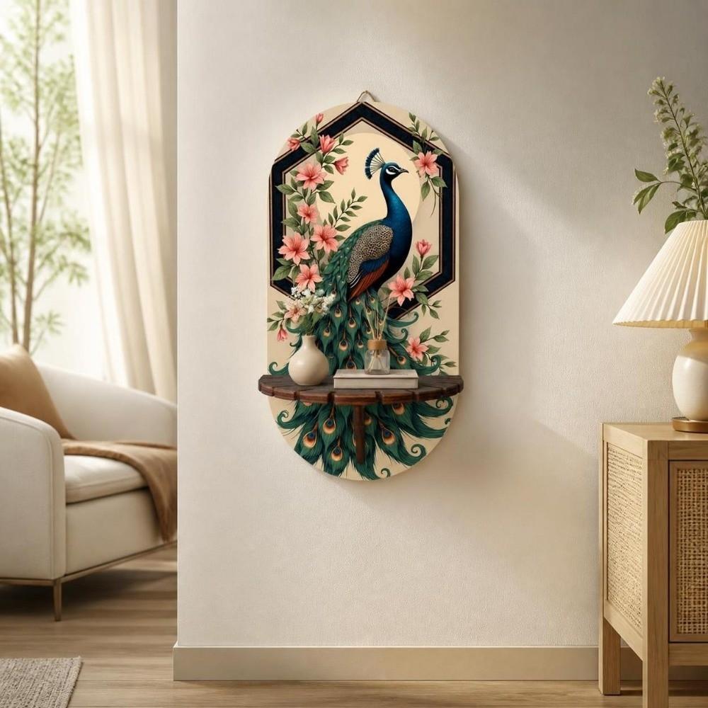 Prateleira Montada Na Parede KERVOYN , Rack De Armazenamento De Peacock Wolf , Decoração De Borboleta Impressa Em 2D