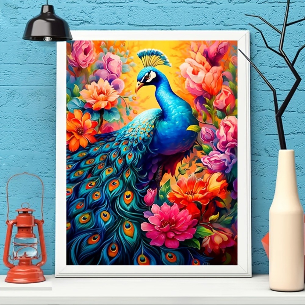 Pintura De Diamante Completo Eautiful Peacock , Adequada Para Iniciantes E Amantes De Artesanato , É Um Presente De Deco