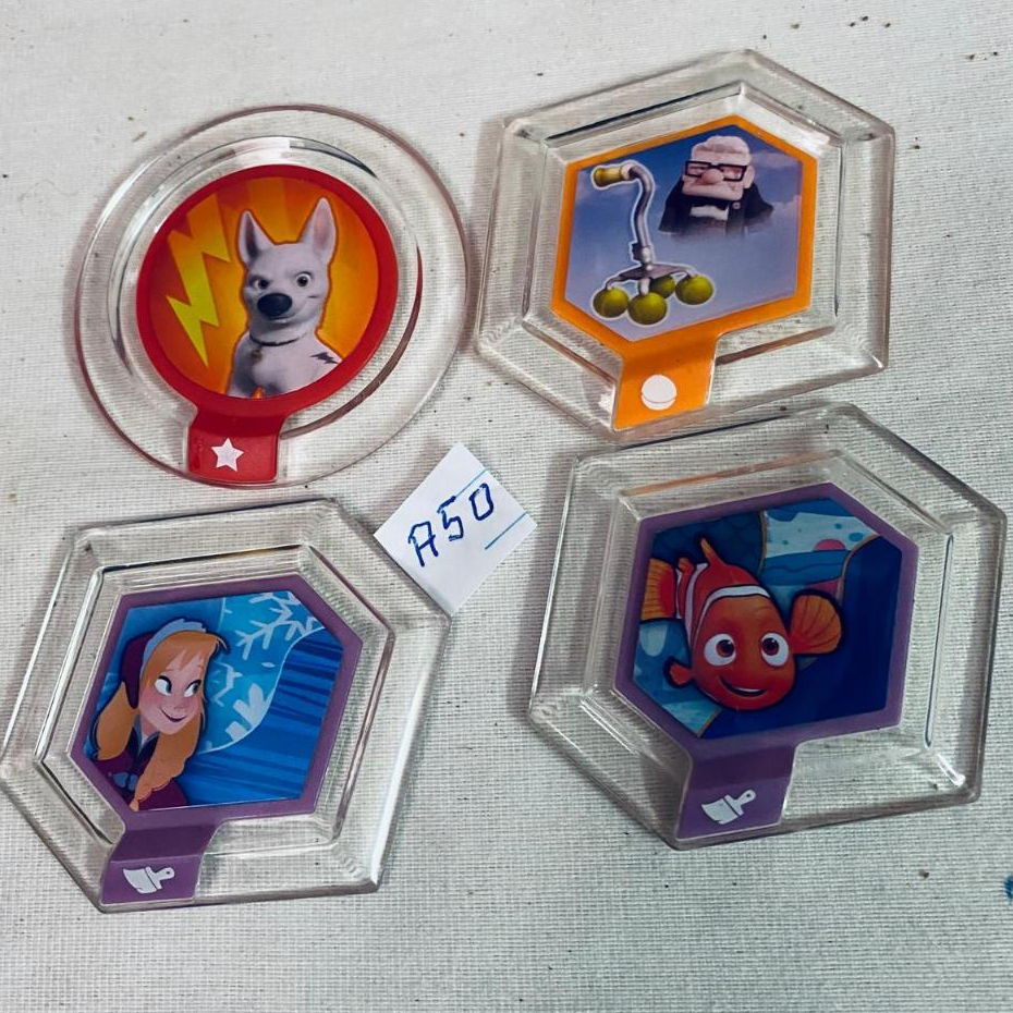 DISNEY INFINITY - DISCOS DE PODER 1.0 SET A50 ANA DO FROZEN PROCURANDO NEMO BOLT O CARO SEU FREDERICSSEN DO UP ALTAS AVE