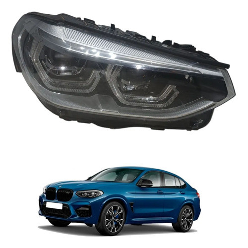 Farol Dianteiro Direito Bmw X4 Xdrive30i M40i 2018 A 2022 Direito/passageiro