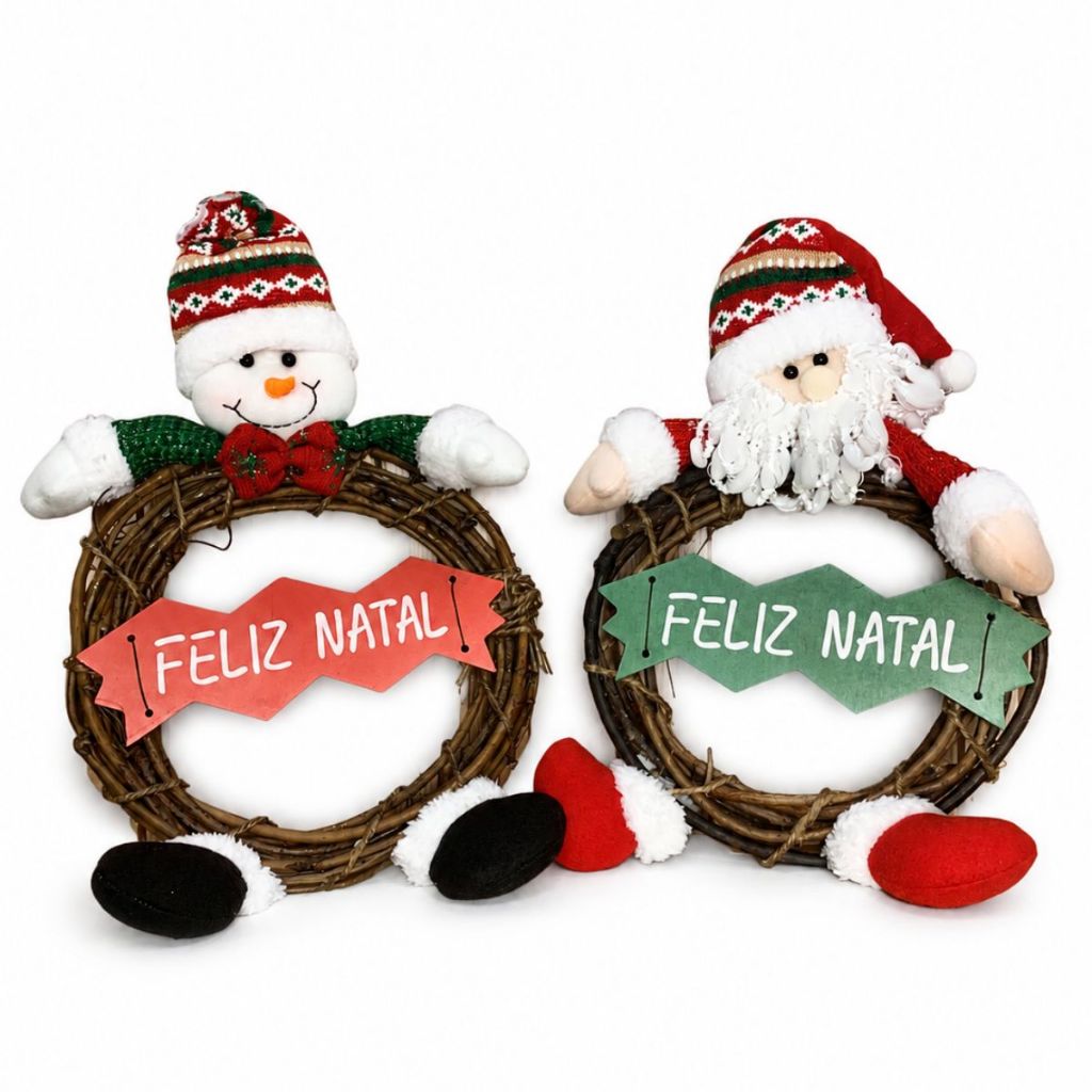 Guirlanda Natal Art Christmas Papai Noel Boneco Neve