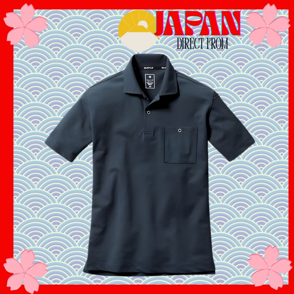 【Direct from Japan】BURTLE Unisex Short Sleeve Polo Shirt 667  Stretch, Moisture-Wicking, Deodorizing