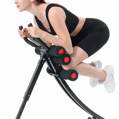 Home Gym Strength Training Abs Cruncher Foldable Fitness Equipment for Women Men Abdominal Machine with LCD Display 2