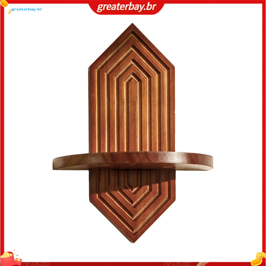 Solid Wood Wall Shelf – Thickened Decorative Storage Rack for Small Plants Aromatherapy Holders and Home Decor Durable