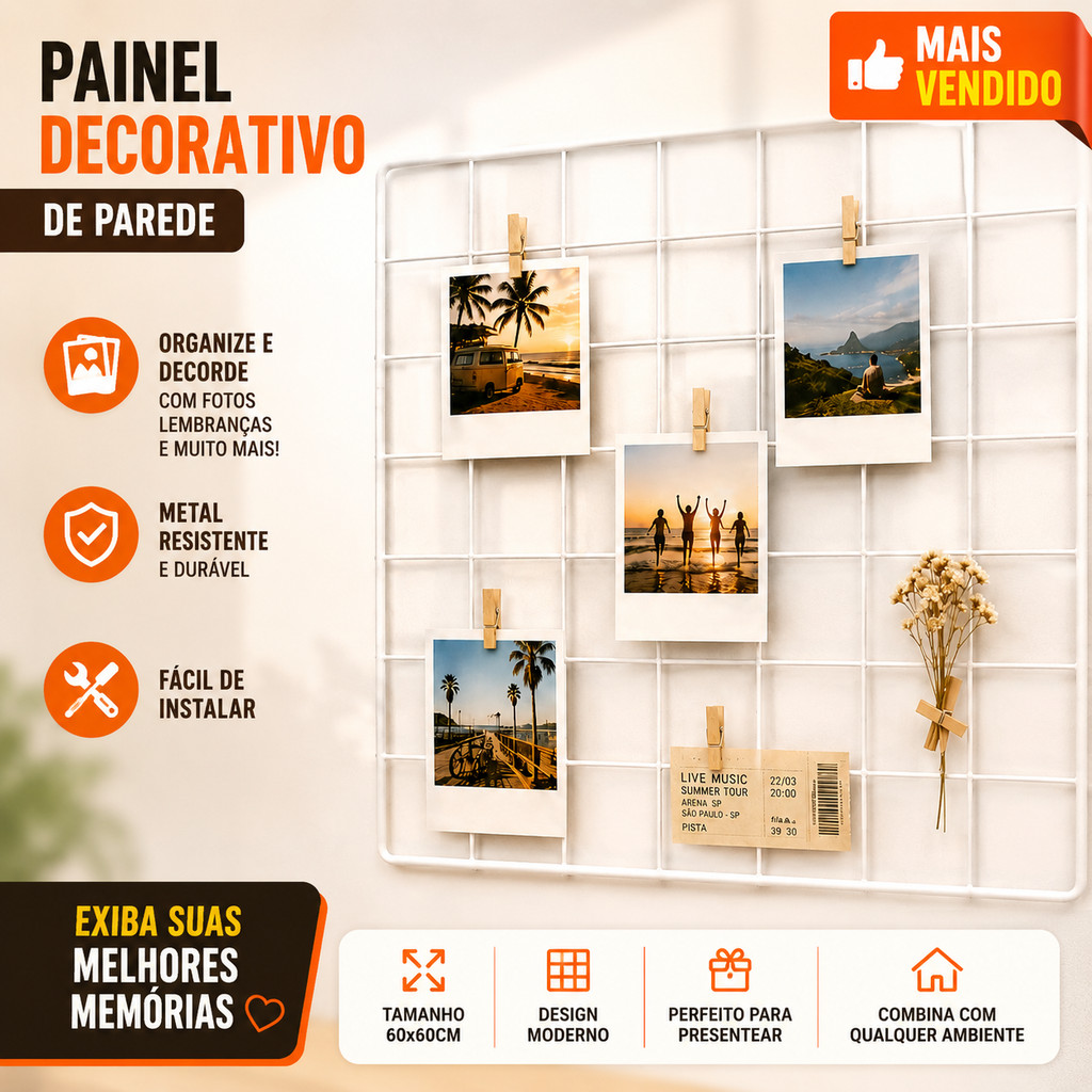 KIT 4 Painel de Recados Aramado Memory Board 30x40 Tela Aramada