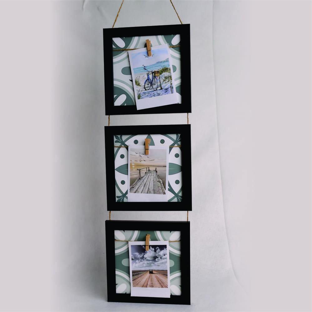 Memory Board, Quadro de Memórias, Mural De Fotos + Pregadores e Fixador - 3 quadros cada um 20cmx20cmx2cm