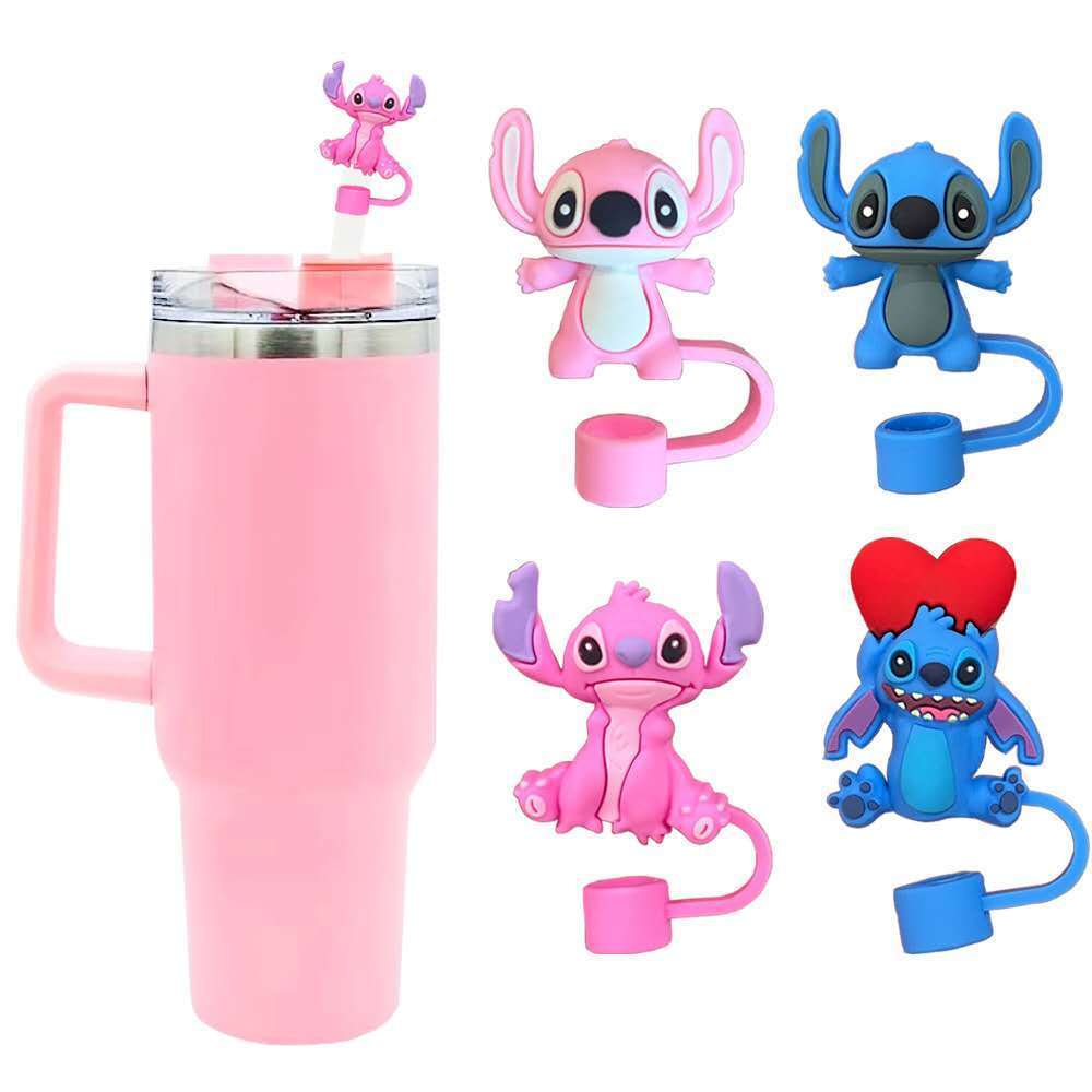 Tampa De Palha Para Copos  1200ml Acessórios Cartoo De 10mm(stitch,garrafa,animal,fruta)