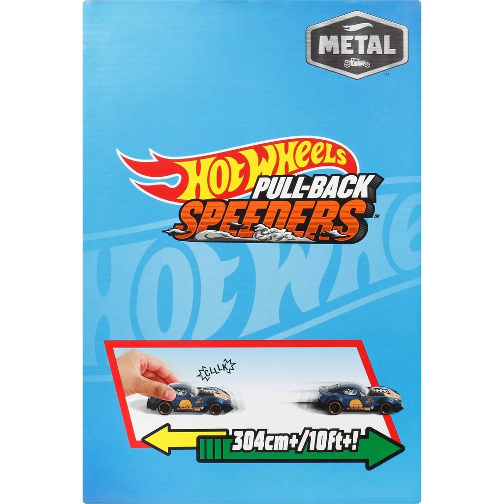 Hot Wheels Pull-Back Speeders Muscle Mania - Dodge Challenger R/T Scat Pack Escala 1:43