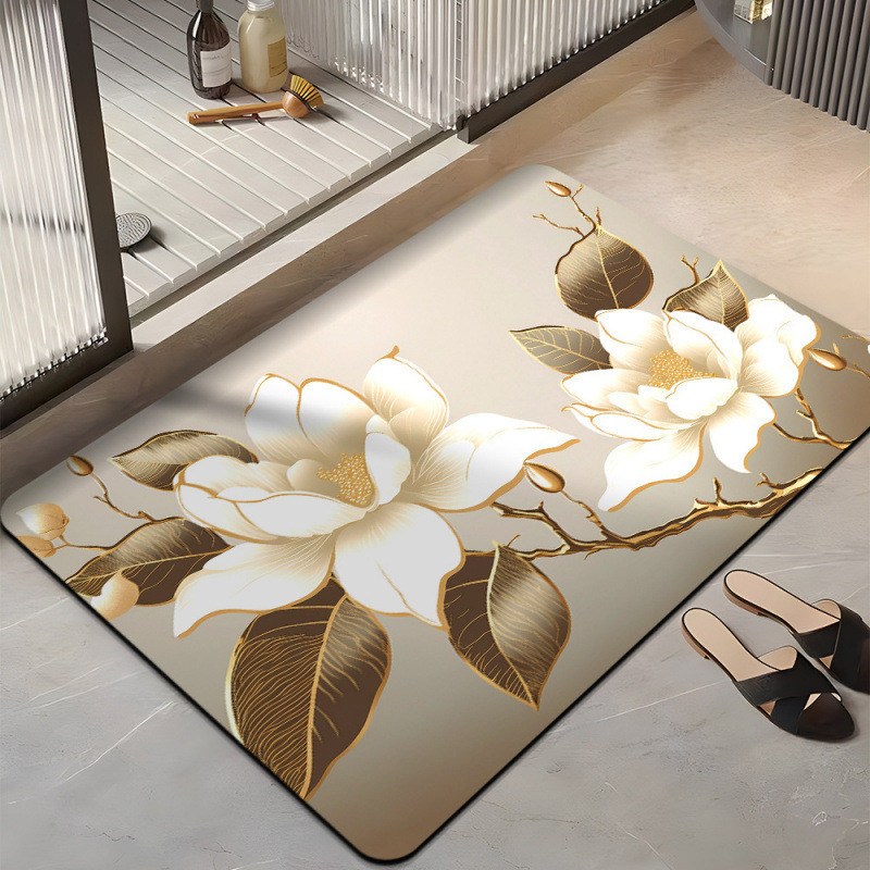 [Novo produto] American Light Luxury Style Diatom Mud Floor Mat Banheiro Absorção de água Secagem rápida Tridimensional