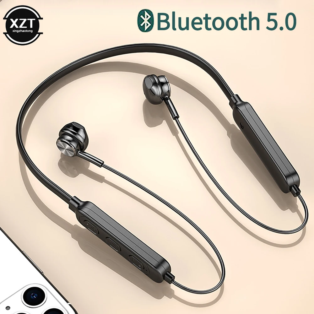 Magnetic Wireless Bluetooth Headset Music Headphones Phone Neckband Sport Earbuds Earphone For iPhone Samsung Xiaomi