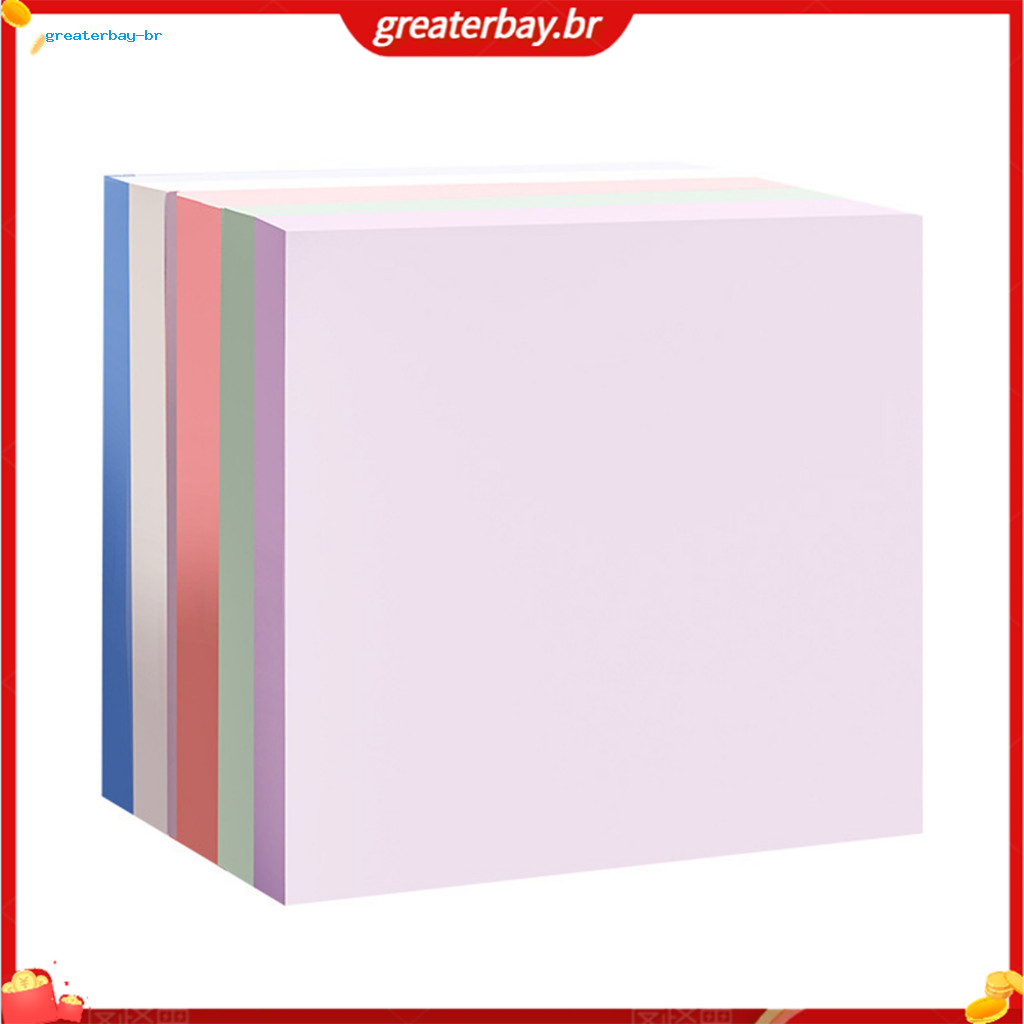 Bright Solid Color Self-stick Notes Square Rectangle Adhesive Memo Pads with Strong Sticking Power Perfect for Office Sc