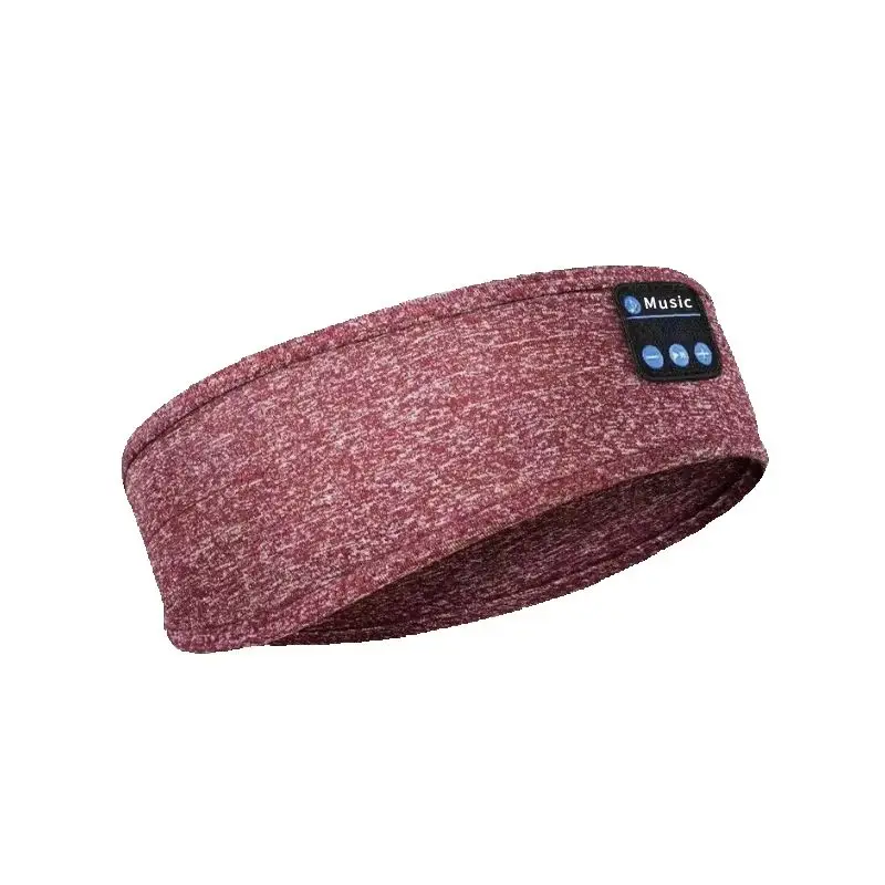 Yoga Jogging Workout Elastic Fabric Blackout Audio Headwrap Built-In Stereo Speaker Cord-Free BT 5.0 for Sleep Travel Use
