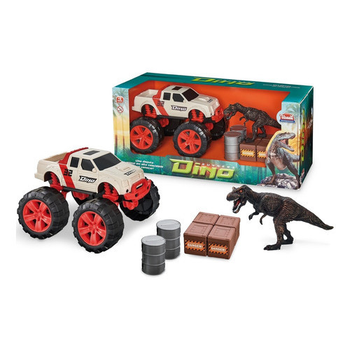 Caminhonete Runners Pick Up Com Dinossauro Rex E Acessorios