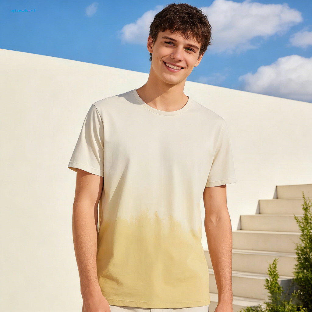 Men Tops Summer Men's Breathable Short Sleeve T-shirt Loose Fit O-neck Tee Lightweight Sport Top for Outdoor Daily Wear