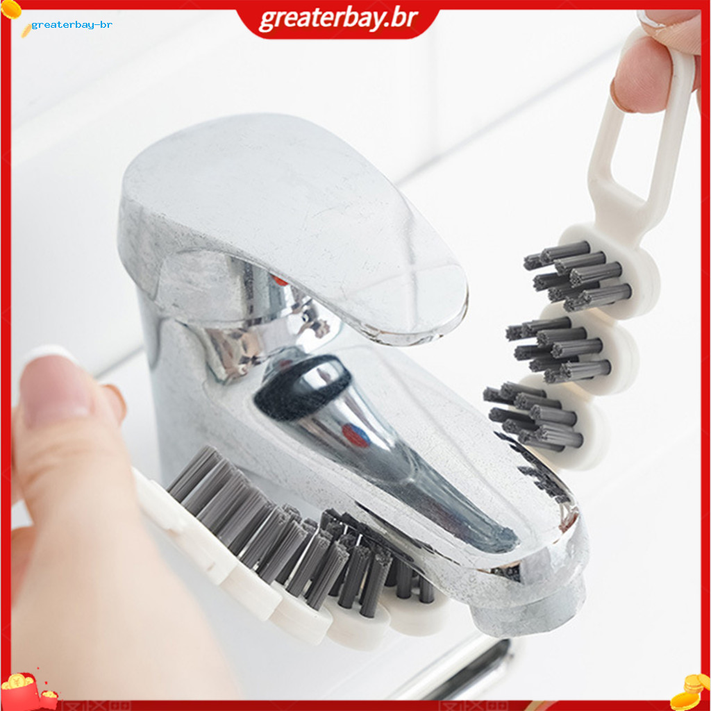 Brush for Faucet Tile Crevices – Soft Bendable Bristles Narrow Gap Cleaner for Sink Window Tracks and Hard-to-reach Ar