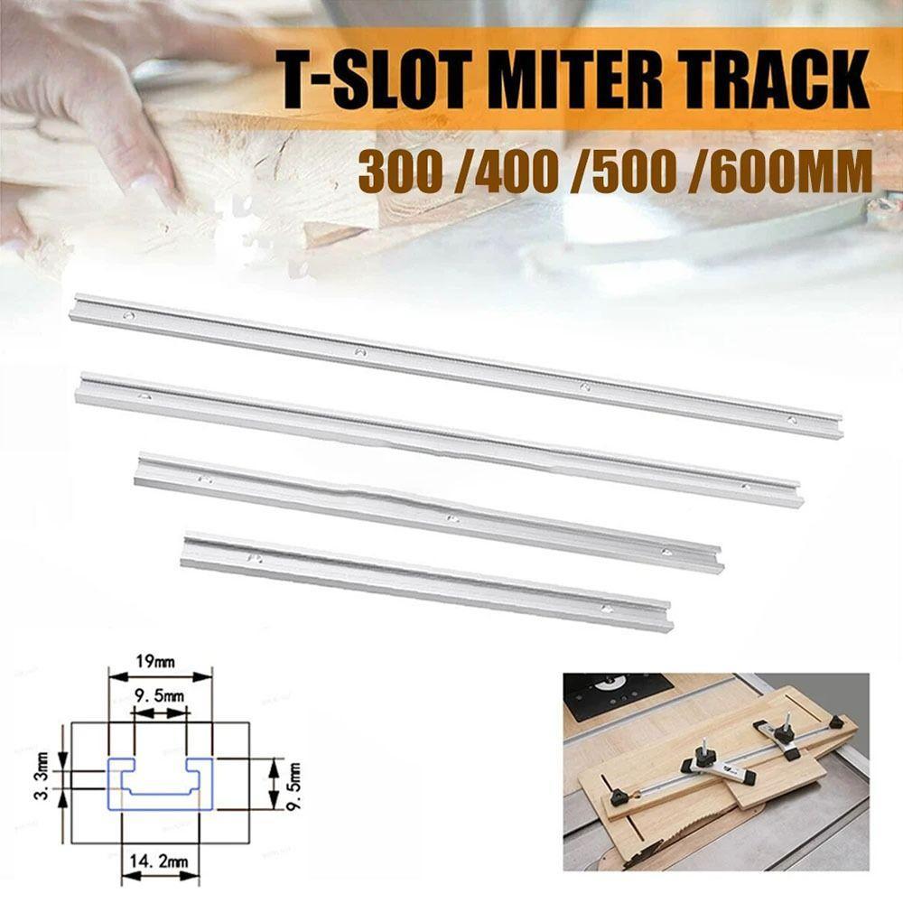 1 Peça T-Track , Liga De Alumínio Slider Fixação Slot Slide Pista , 300-600mm Banco Para Trabalhar Madeira