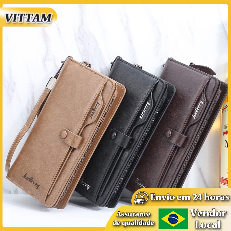VITTA Novo Estilo Carteira Masculina Retro Multi-cartão Carteira Multifuncional High-end Clutch