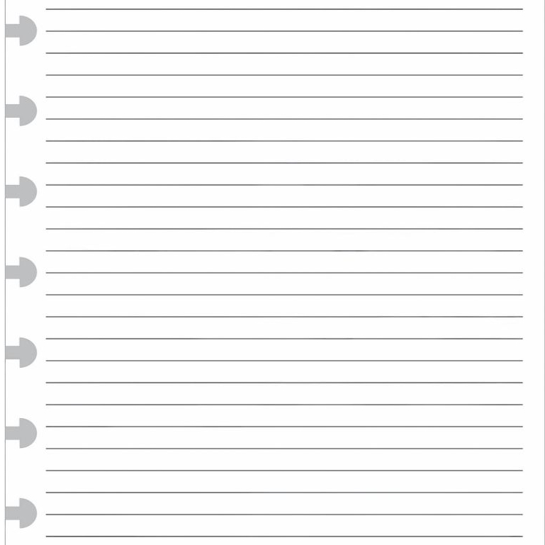 Kit 2 Refil Caderno de Discos 90g 200 Folha Pautado Medio 9 Furos Inteligente Escrita Confortavel