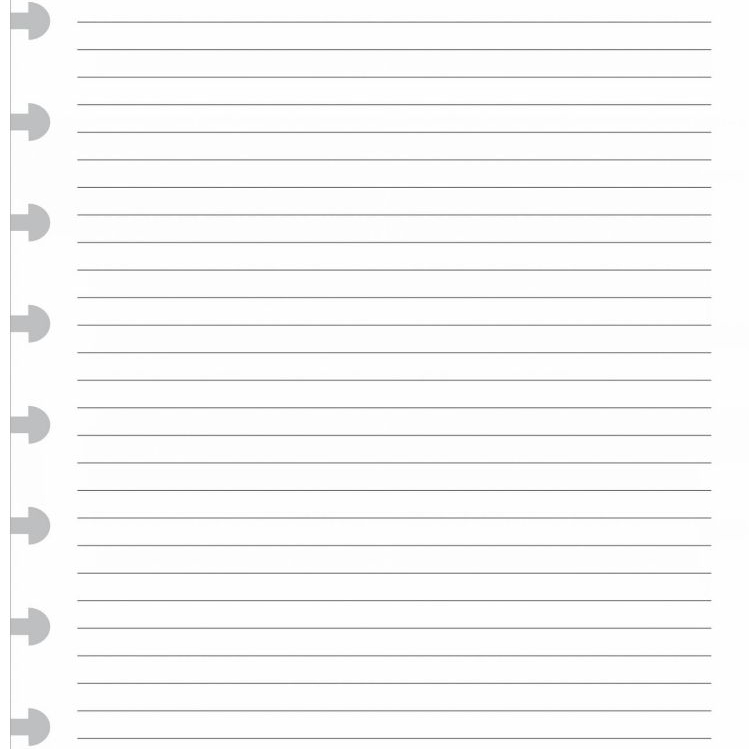 Refil Caderno de Disco 90g 200 Folhas Pautado 10 Furos B5 19x26cm Caderno Inteligente Alta Qualidade
