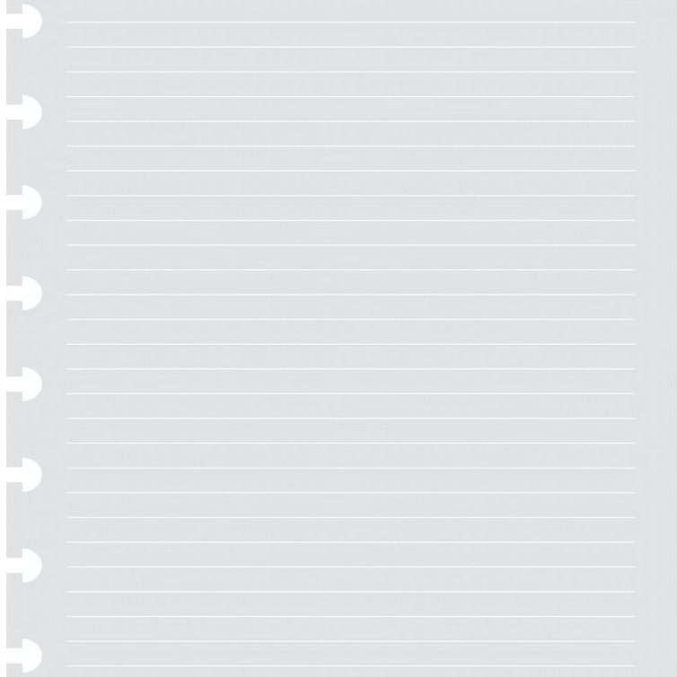 Refil Caderno de Discos 90g 200 Folhas Pauta Branca 10 Furos B5 19x26cm Inteligente Escrita Confortavel
