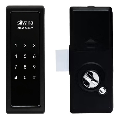 Fechadura Digital Silvana Smart Lock Sdd200 Sobrepor Preta