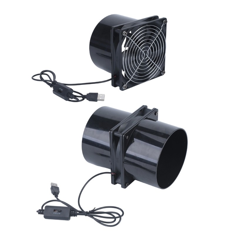 Ventilador De Duto USB Kellnny Small Space Com Modo De 3 Velocidades Para Uso Em Controle De Odor