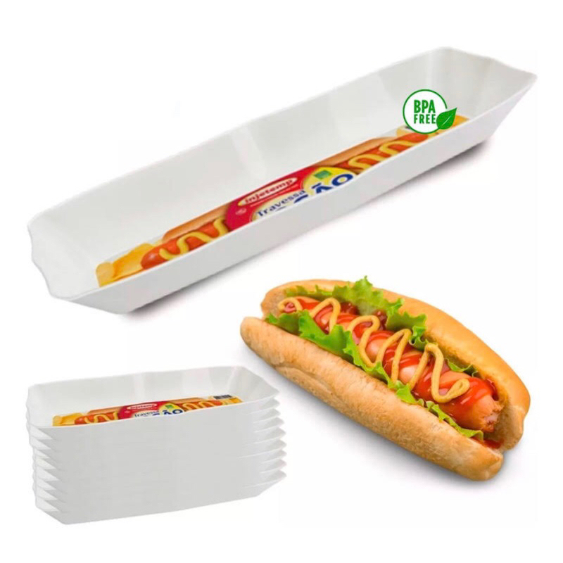 Travessas Styllos Dogão De Servir Lanche Hot Dog Porção Petisco Food Truck Lanchonete Injetemp