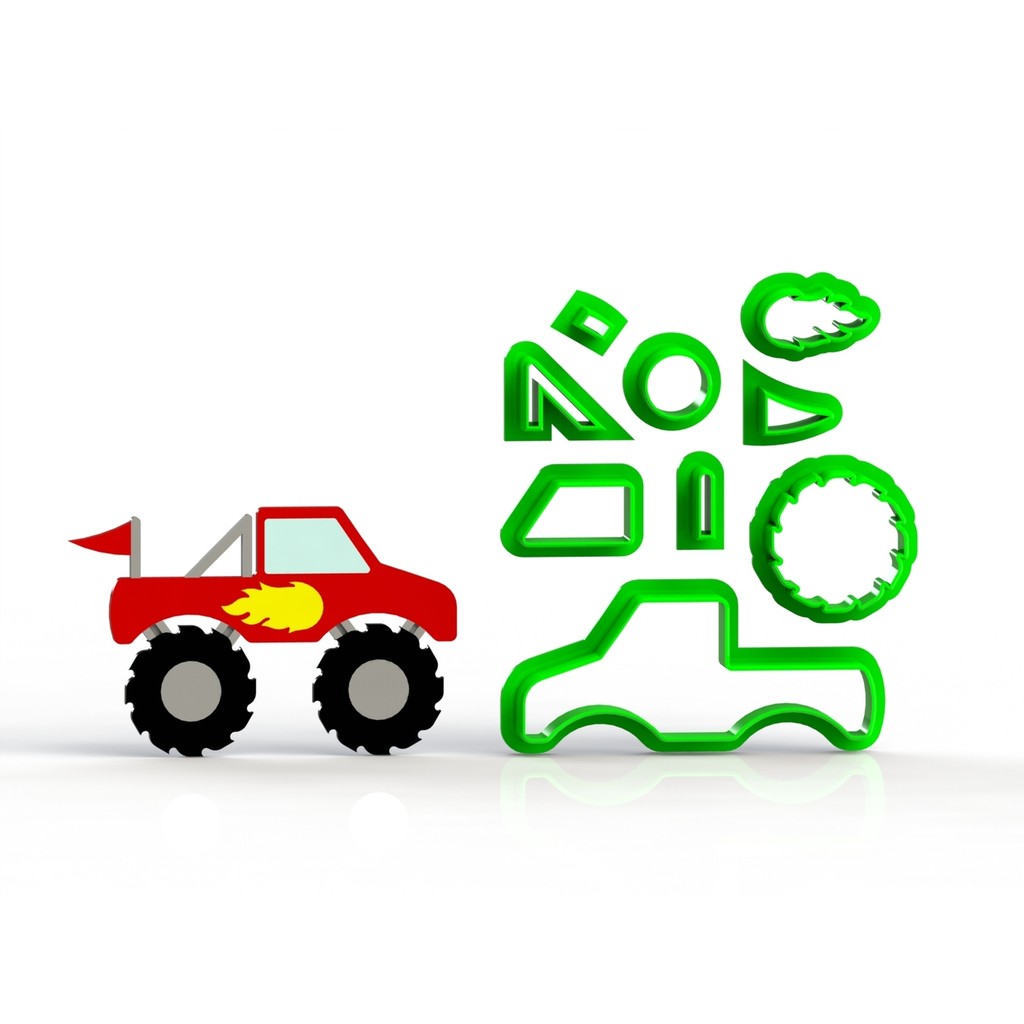 Cortador Carro Monster Truck  HOTWEELS CARROS