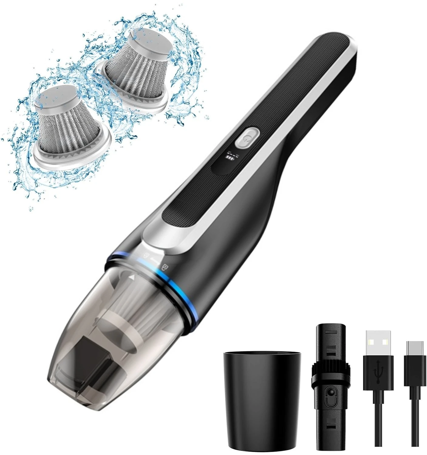 Luxury Handheld Car Vacuum Cleaner 13000Pa 2 in 1 Blow Suck Adjustable 100W High Power USB Rechargeable Low Noise Home Cleaning