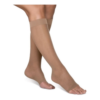 Meia 3/4 Sigvaris Stlye Transparência Ever Sheer Nude 20-30mmhg - Natural Escuro
