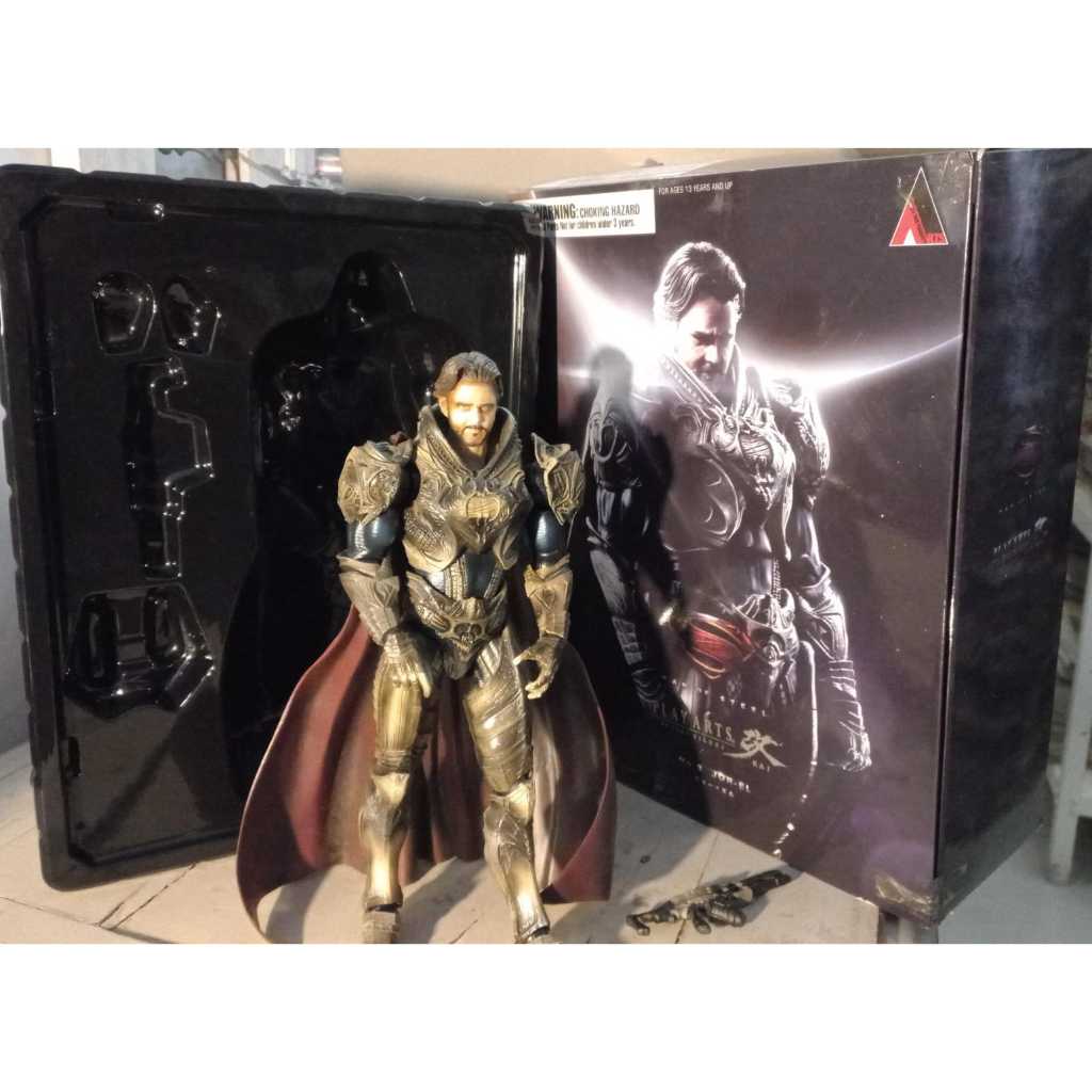 Man of Steel Play Arts Kai Jor El PVC Painted Action Figure Superman Square Enix Action Figure 24 Cm *leia descrição