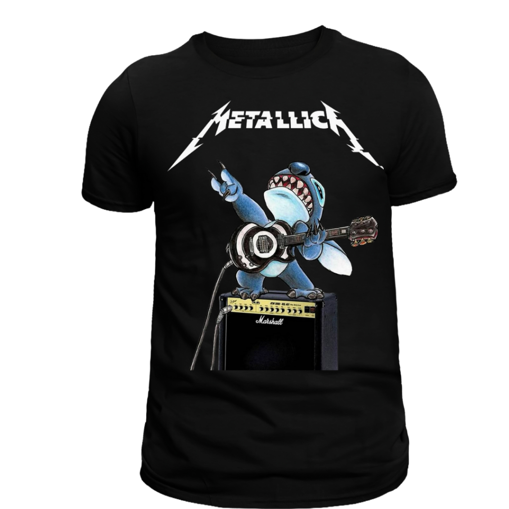 Camisa Camiseta Stich Metallica 100% Algodão, Envio Rapido em Ate 24 Hrs