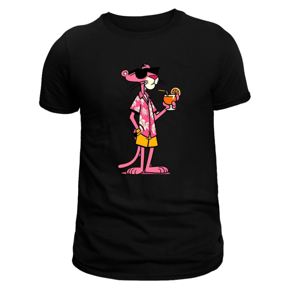 Linda Camisa Pantera Cor de Rosa 100% Algodão, Envio em Até 24 Hrs.