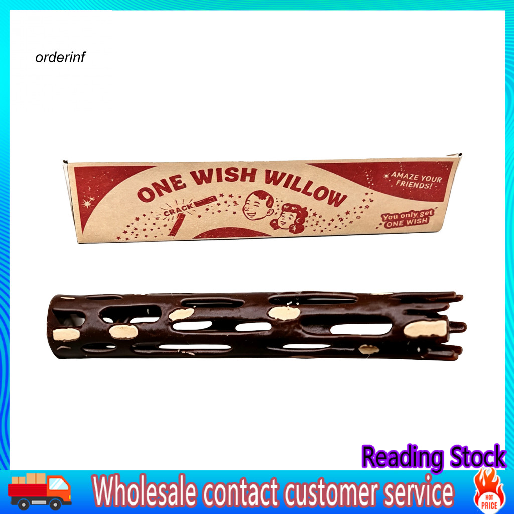 Wishing Willow Branch for Rituals Spiritual Healing Tokens One Wish Stick with Box – 3d Printed Breakable Magic Luck C