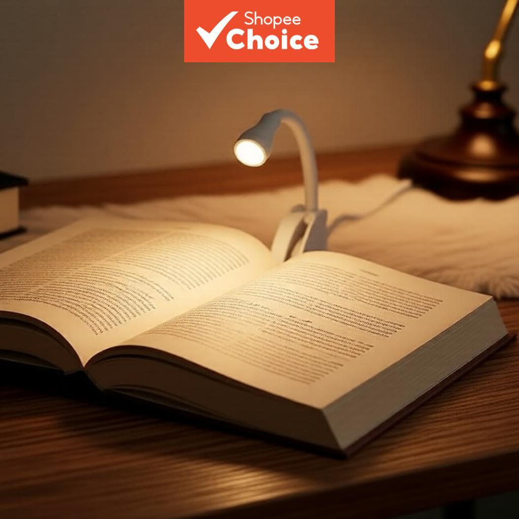 Luz Noturna LED Recarregável USB Portátil-360 ° Lâmpada Protetora Ocular Com Clipe Para Leitura De Quarto De Viagem