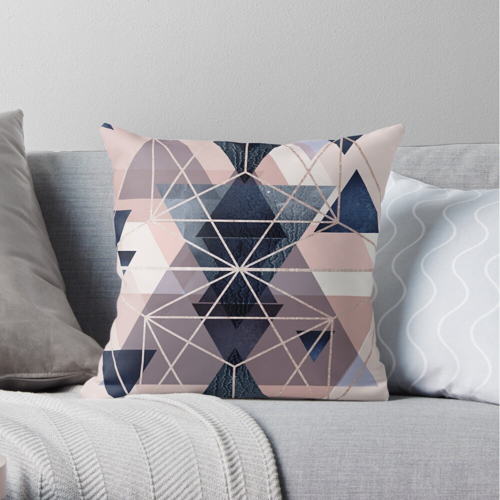 Capa de almofada  decorativa geometrica geometric pattern decoração sala elegante M13