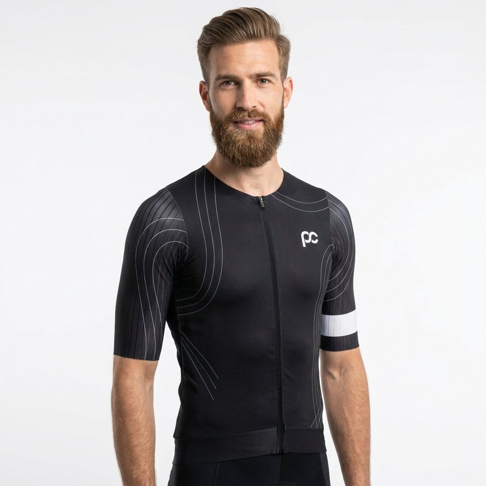 Camisa Ciclismo Unissex Slim UV50+ Bolso Traseiro Leve País do Ciclismo New Pro | Marcio May Sports