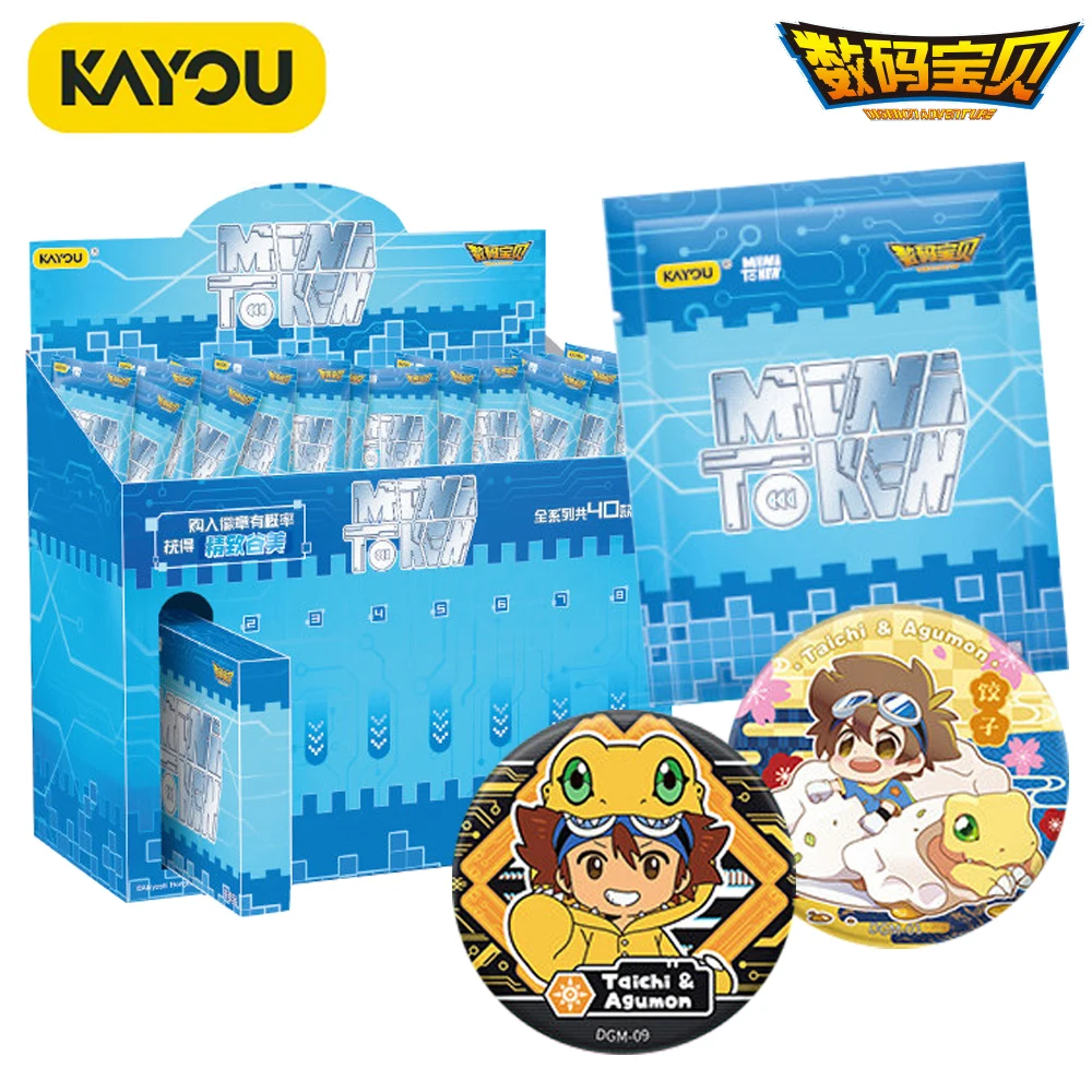 Genuine Kayou Digital Monster Anime Cartoon Adventure Round Badge Classic IP Cute Trendy Pendant Accessories for Backpack Decor