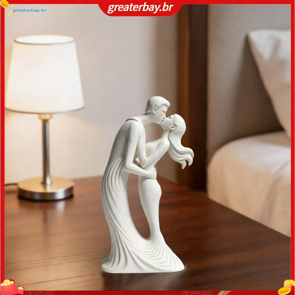 3d Printed Kissing Couple Statue – Modern Minimalist Love Sculpture for Home Room Bedroom Decoration Perfect Gift for