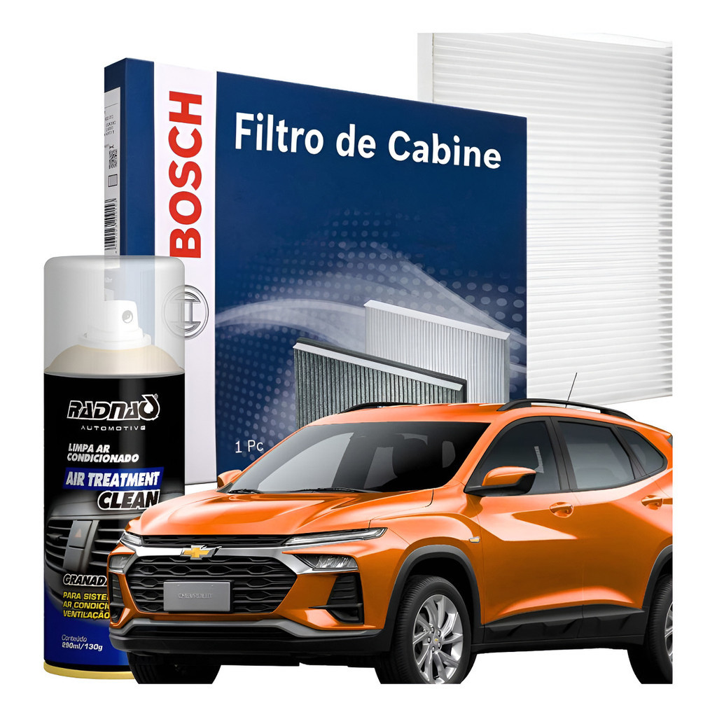 Filtro Ar Condicionado Cabine Com Spray Higienizador Tracker