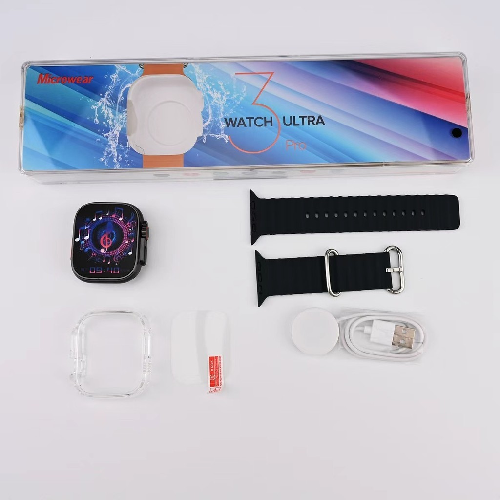 Smartwatch Watch Ultra 3 Pro  – Tela HD, Monitor de Saúde e Música Bluetooth anjgg