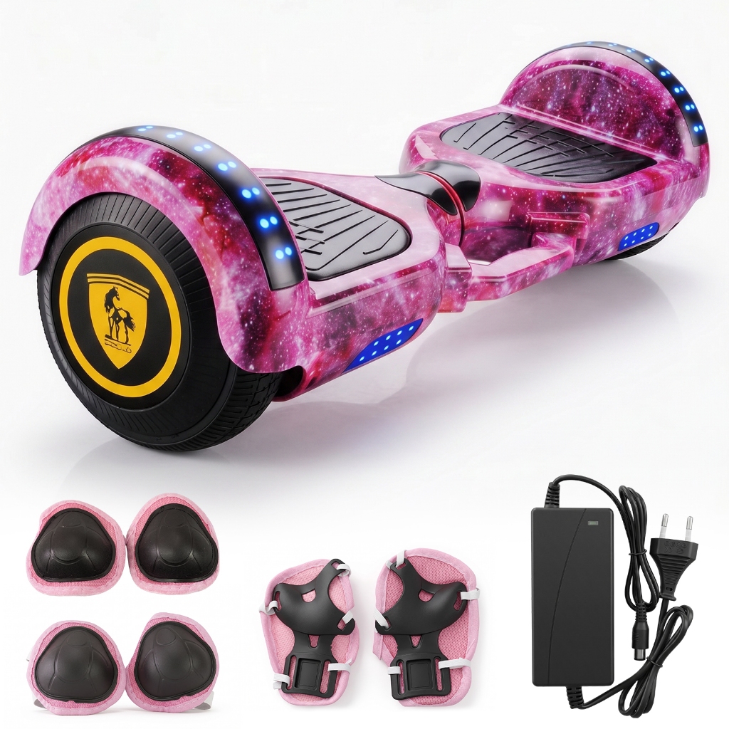 【Frete Rápido】700W Power Battery Hoverboard Overboard Electric Skateboard 6.5' Inches LED Light and Bluetooth