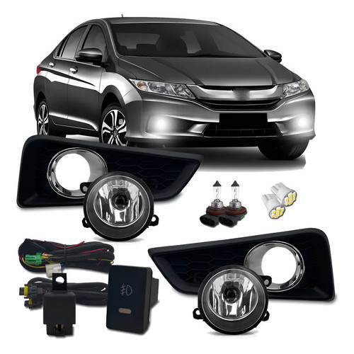 Kit Farol Milha City 2015 /2016  Bt Mod Orig Mold Cromada